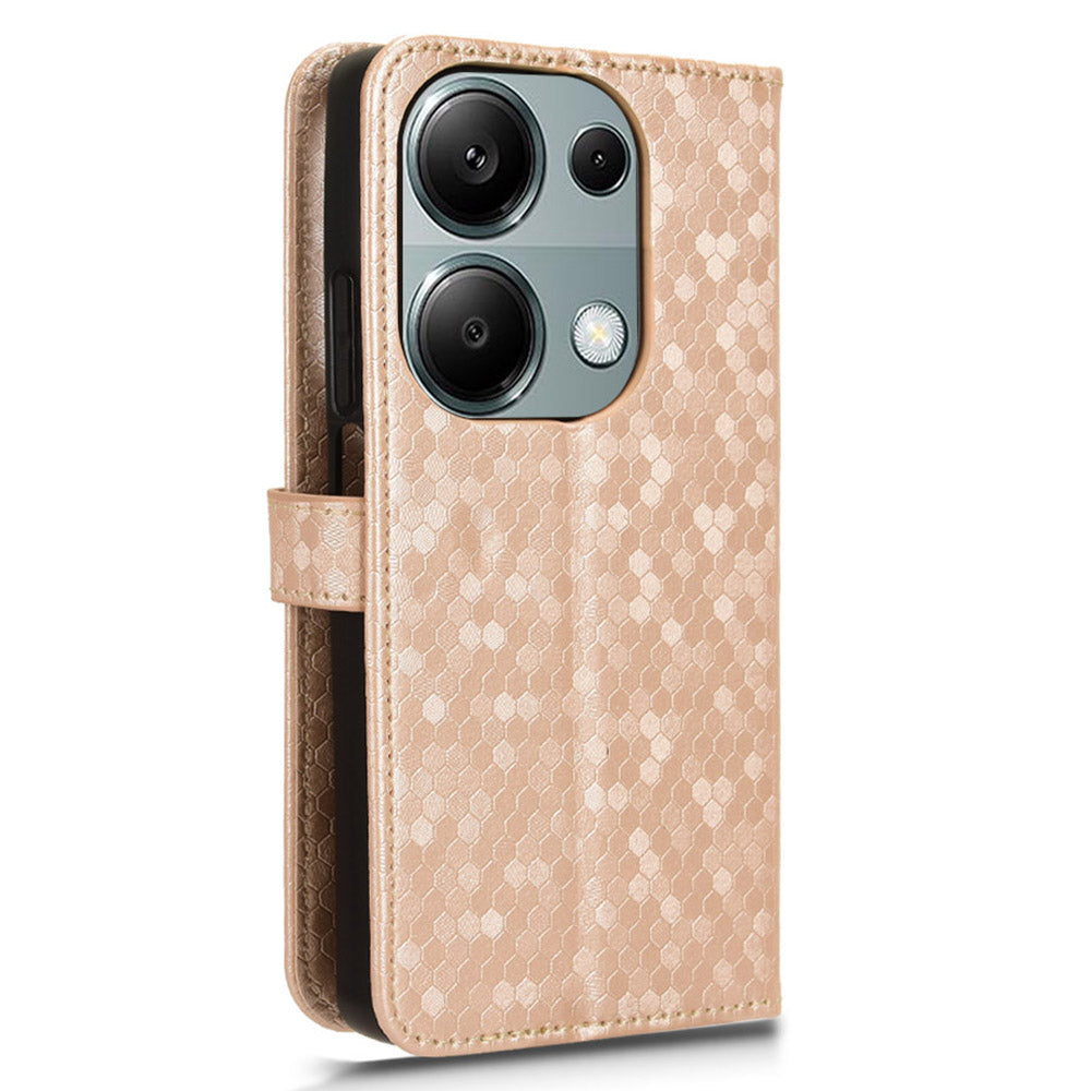 For Xiaomi Redmi Note 13 Pro 4G / Poco M6 Pro 4G Wallet Case Flip Leather Phone Cover - Rose Gold