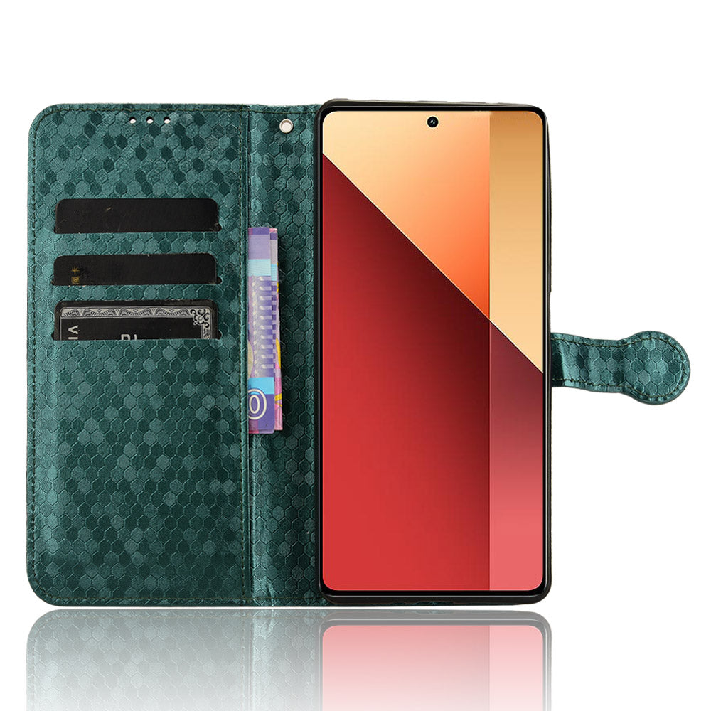 For Xiaomi Redmi Note 13 Pro 4G / Poco M6 Pro 4G Wallet Case Flip Leather Phone Cover - Green