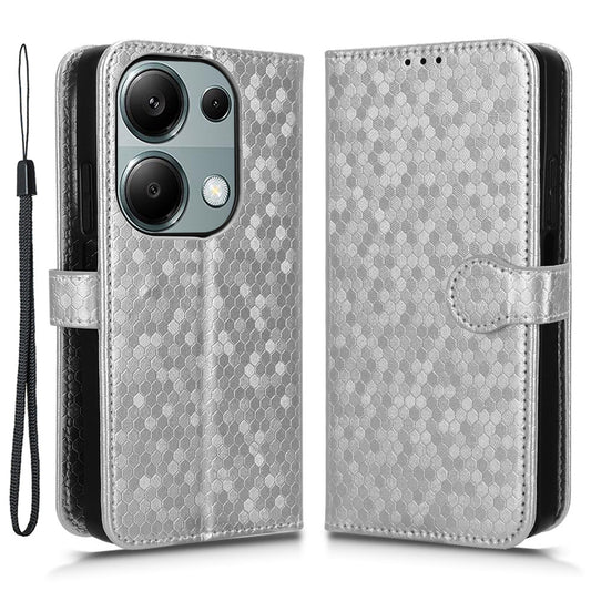 For Xiaomi Redmi Note 13 Pro 4G / Poco M6 Pro 4G Wallet Case Flip Leather Phone Cover - Silver