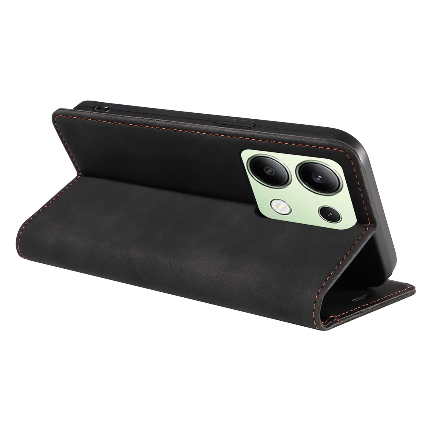 BETOPNICE 003 For Xiaomi Redmi Note 13 4G Case Card Slots RFID Blocking Phone Cover - Black