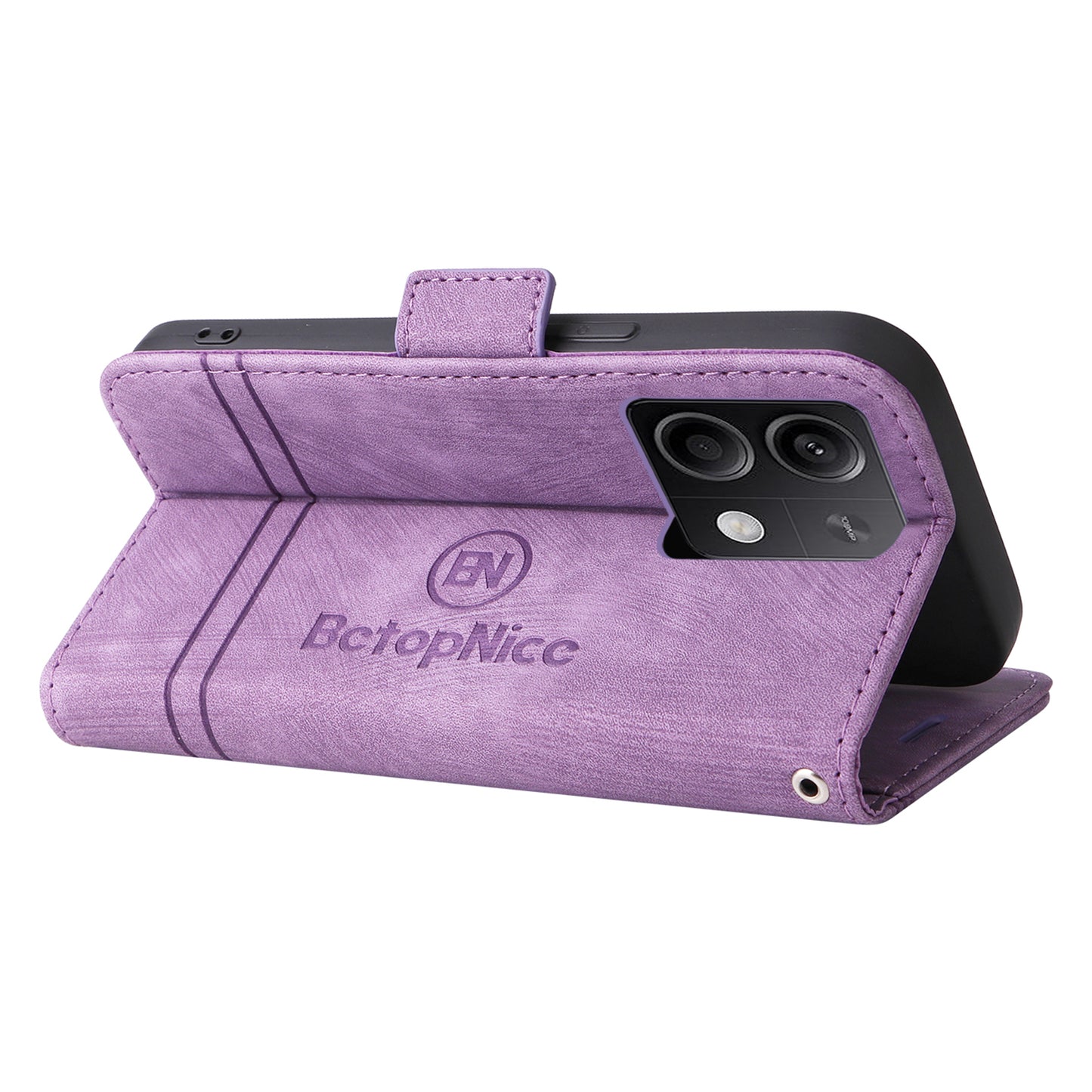 BETOPNICE 001 for Xiaomi Redmi Note 13 5G / Redmi Note 13 5G (China) Case Imprint Leather Cover - Purple