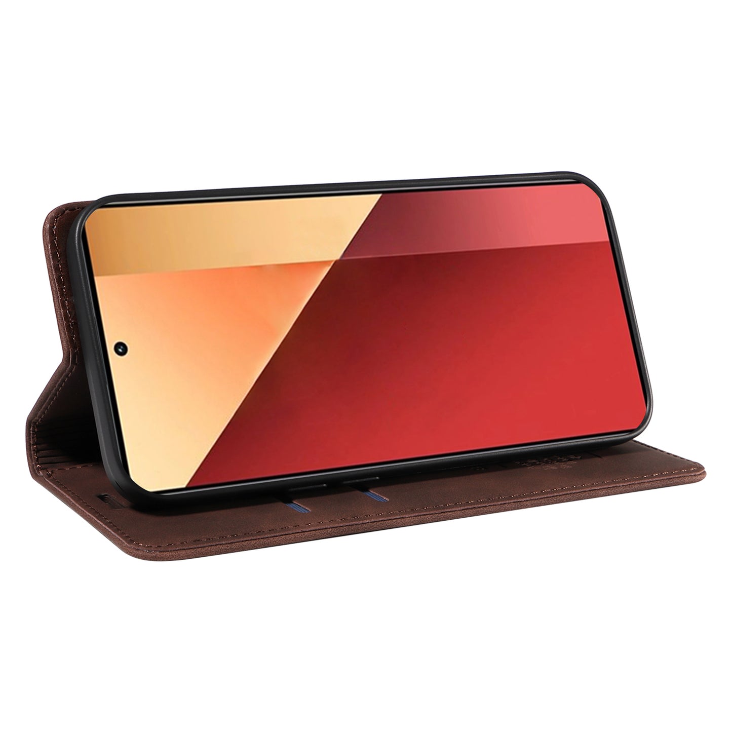 BETOPNICE 003 For Xiaomi Redmi Note 13 Pro 4G / Poco M6 Pro 4G Phone Cover Leather RFID Blocking Case - Brown