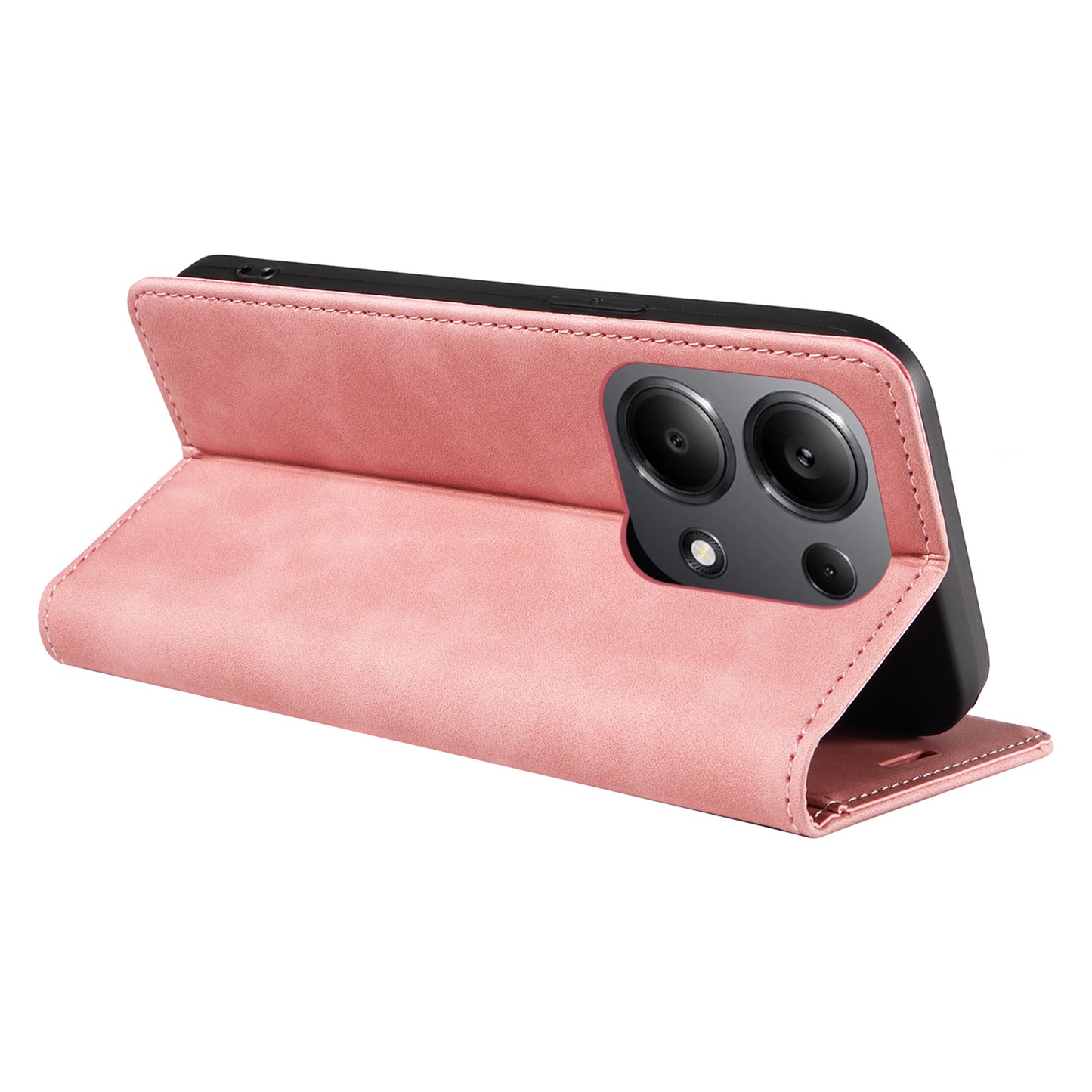 BETOPNICE 003 For Xiaomi Redmi Note 13 Pro 4G / Poco M6 Pro 4G Phone Cover Leather RFID Blocking Case - Pink