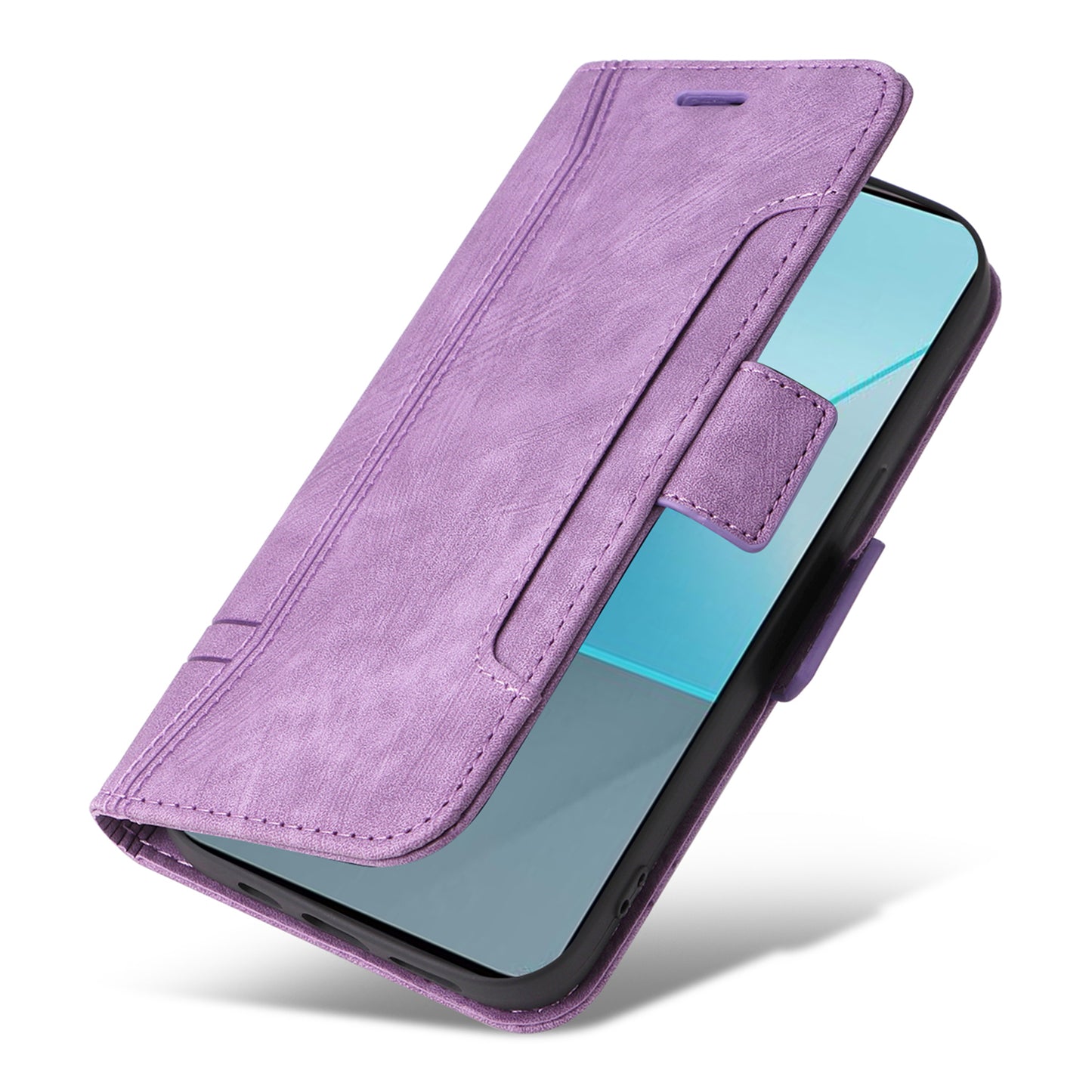 BETOPNICE 001 for Xiaomi Redmi Note 13 Pro 5G / Poco X6 5G Case Leather Wallet Smart Phone Cover - Purple