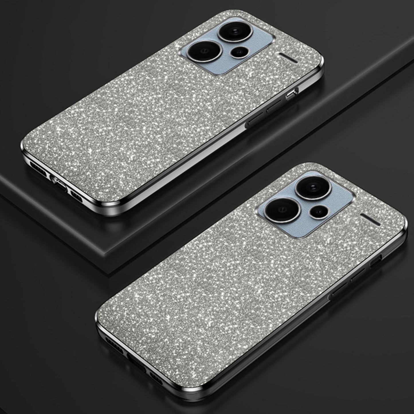 For Xiaomi Redmi Note 13 Pro+ 5G Phone Case Astronaut Kickstand Anti-shock Electroplated Cover - Black