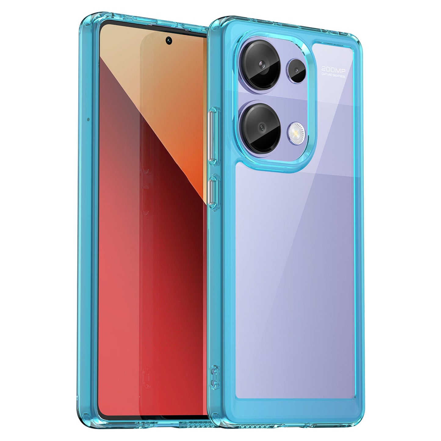 For Xiaomi Redmi Note 13 Pro 4G / Poco M6 Pro 4G Case TPU+Acrylic Clear Phone Cover - Transparent Blue