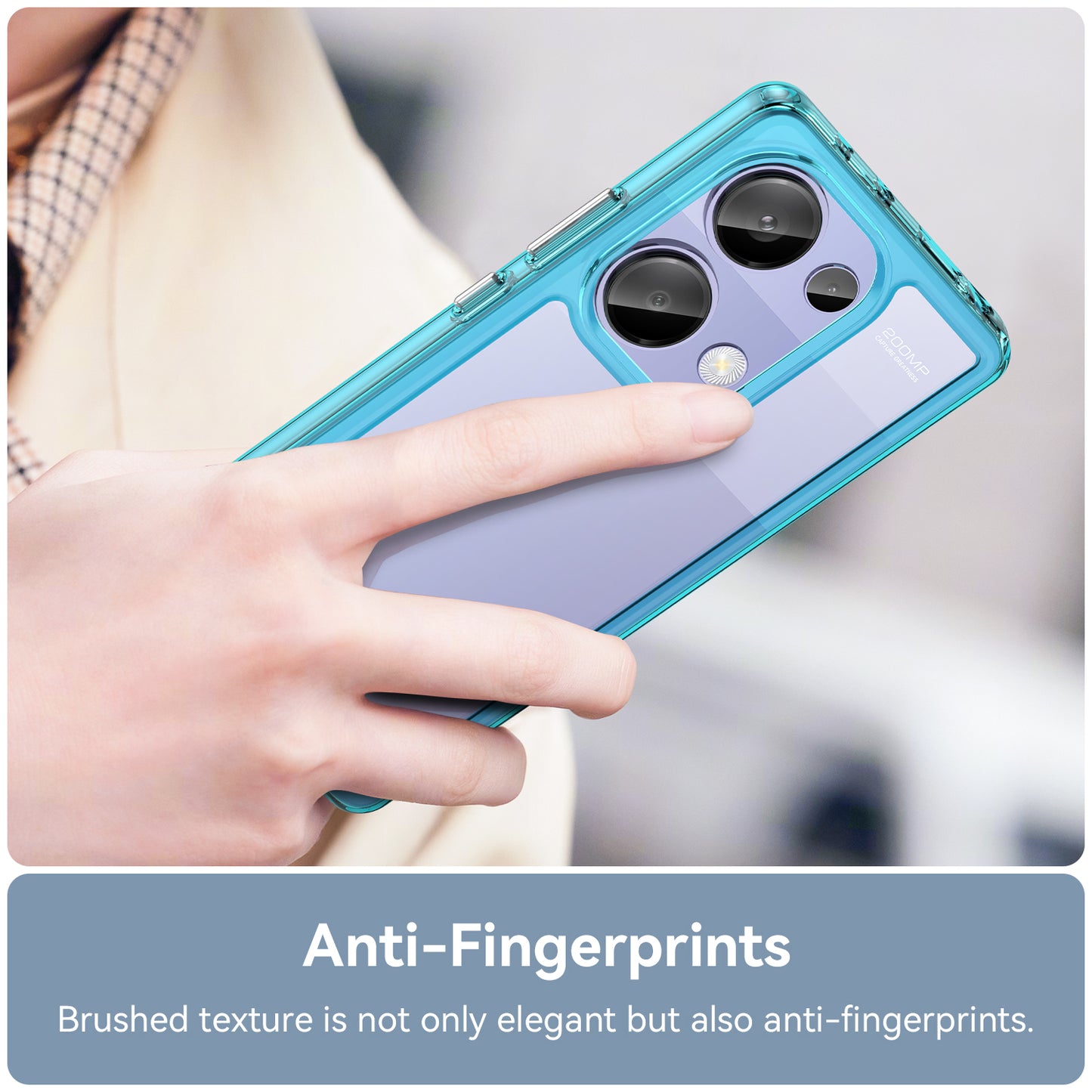 For Xiaomi Redmi Note 13 Pro 4G / Poco M6 Pro 4G Case TPU+Acrylic Clear Phone Cover - Transparent Blue