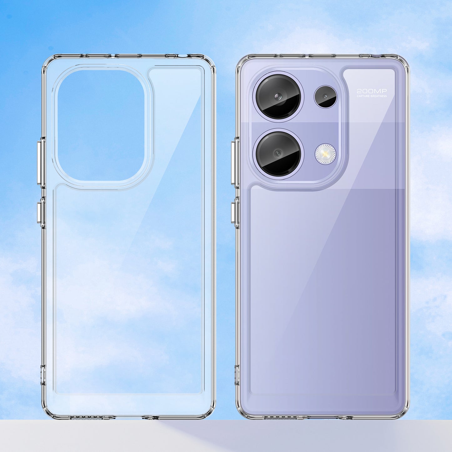 For Xiaomi Redmi Note 13 Pro 4G / Poco M6 Pro 4G Case TPU+Acrylic Clear Phone Cover - Transparent