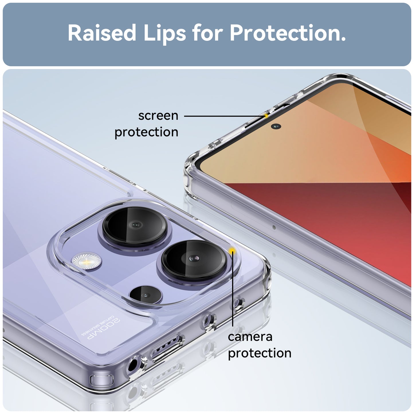 For Xiaomi Redmi Note 13 Pro 4G / Poco M6 Pro 4G Case TPU+Acrylic Clear Phone Cover - Transparent