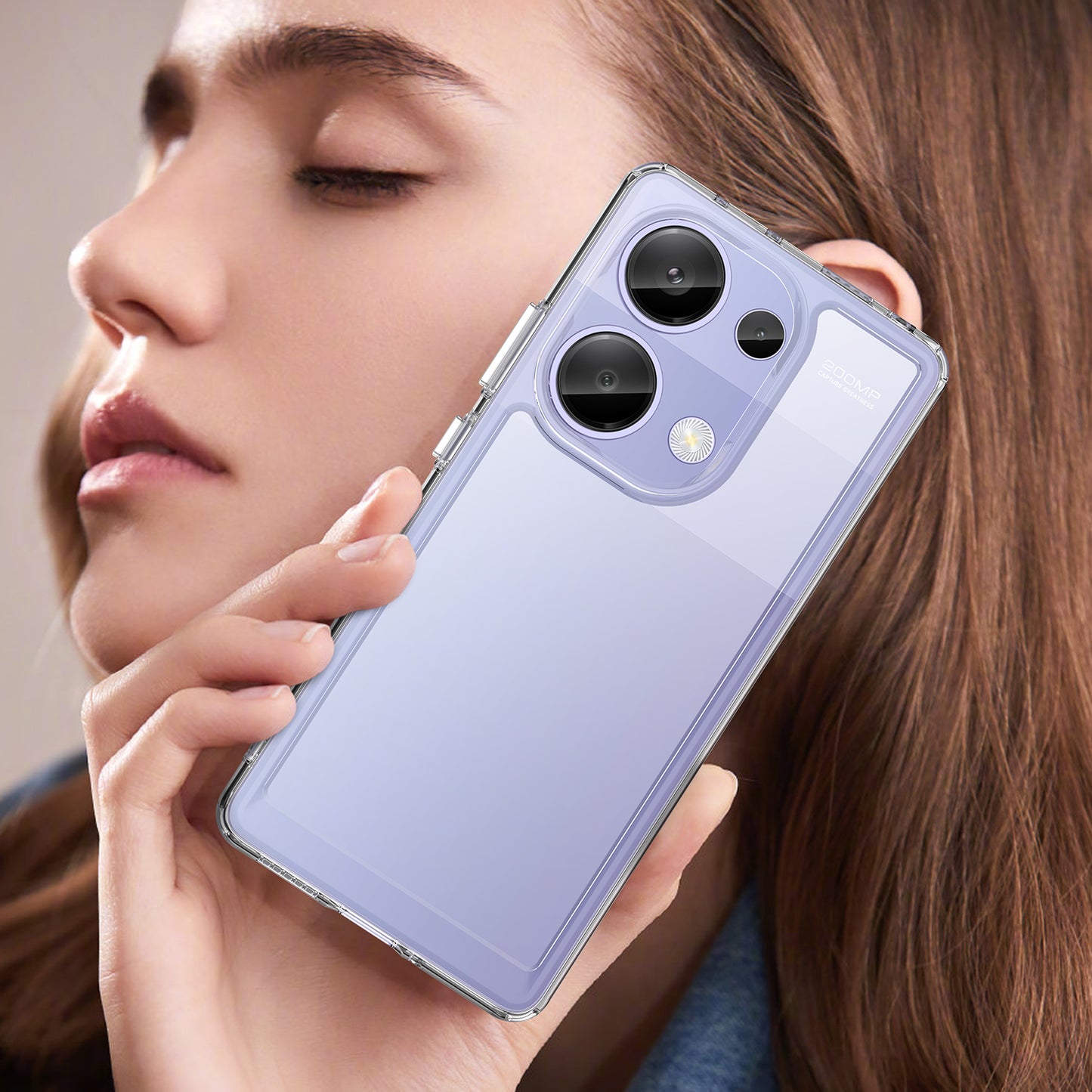 For Xiaomi Redmi Note 13 Pro 4G / Poco M6 Pro 4G Case TPU+Acrylic Clear Phone Cover - Transparent