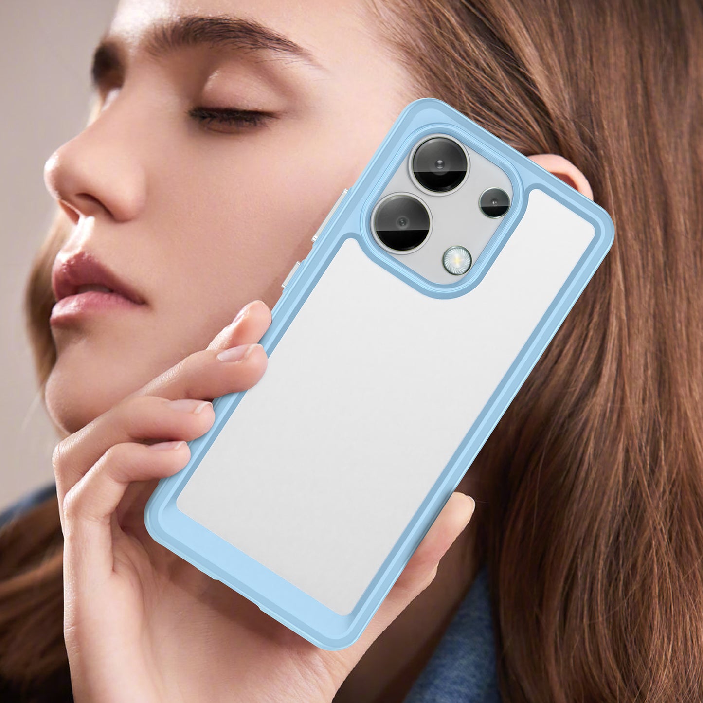 For Xiaomi Redmi Note 13 4G Case TPU + Acrylic Mobile Phone Protective Cover - Blue