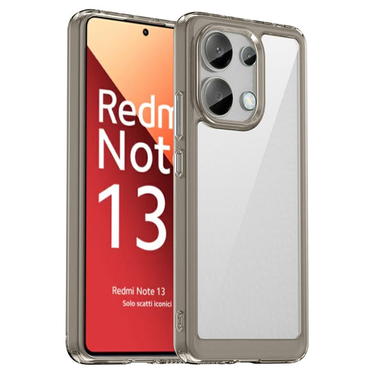 For Xiaomi Redmi Note 13 4G Case TPU + Acrylic Mobile Phone Protective Cover - Transparent Grey