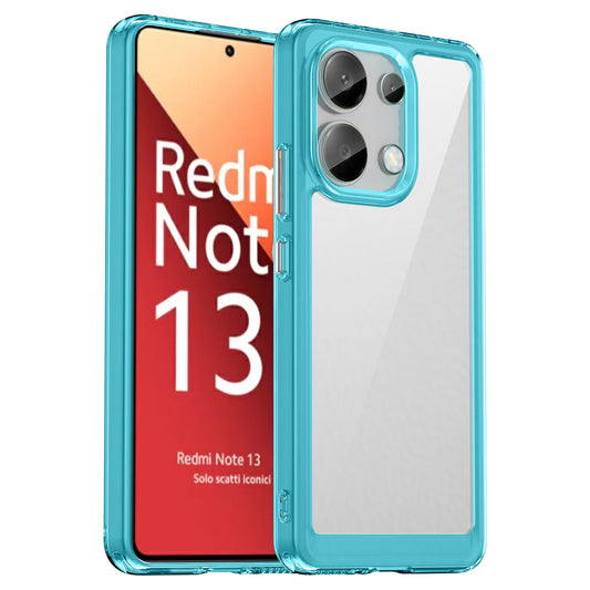 For Xiaomi Redmi Note 13 4G Case TPU + Acrylic Mobile Phone Protective Cover - Transparent Blue