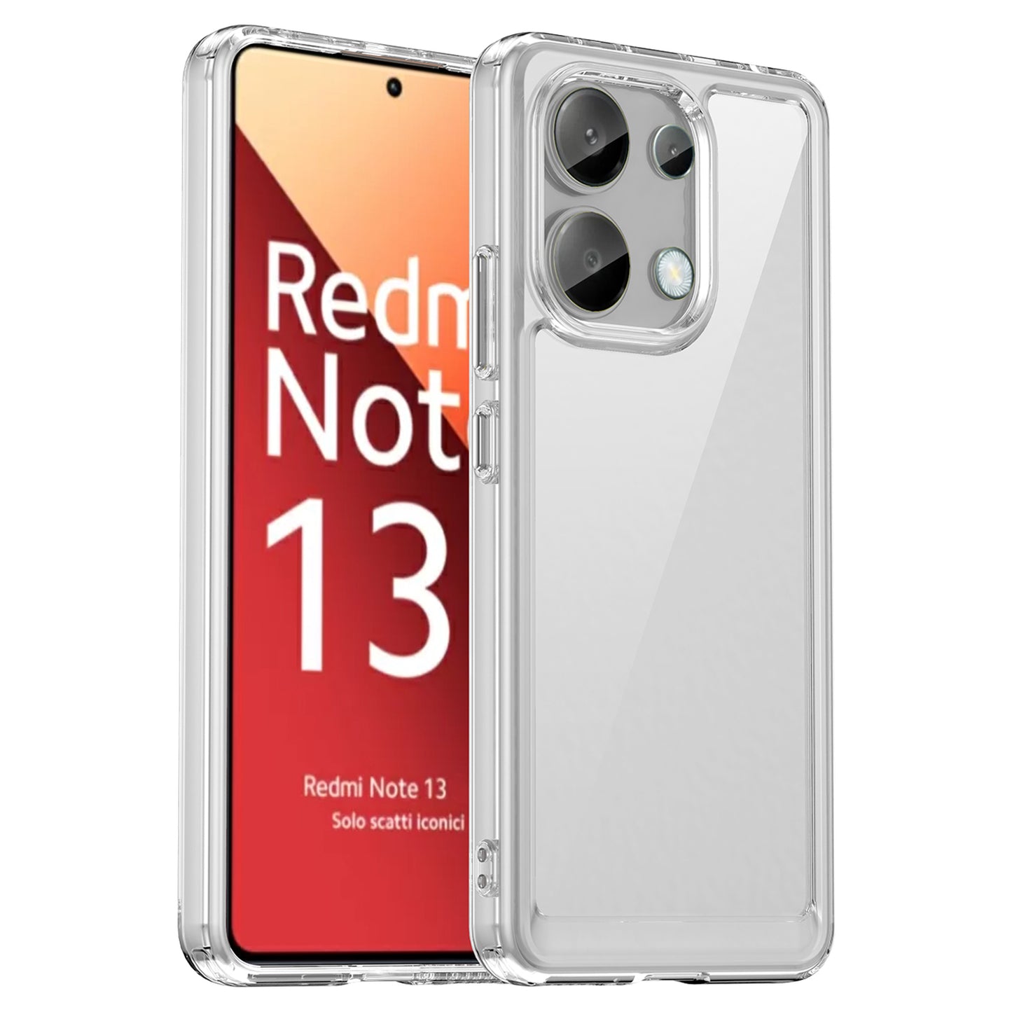 For Xiaomi Redmi Note 13 4G Case TPU + Acrylic Mobile Phone Protective Cover - Transparent