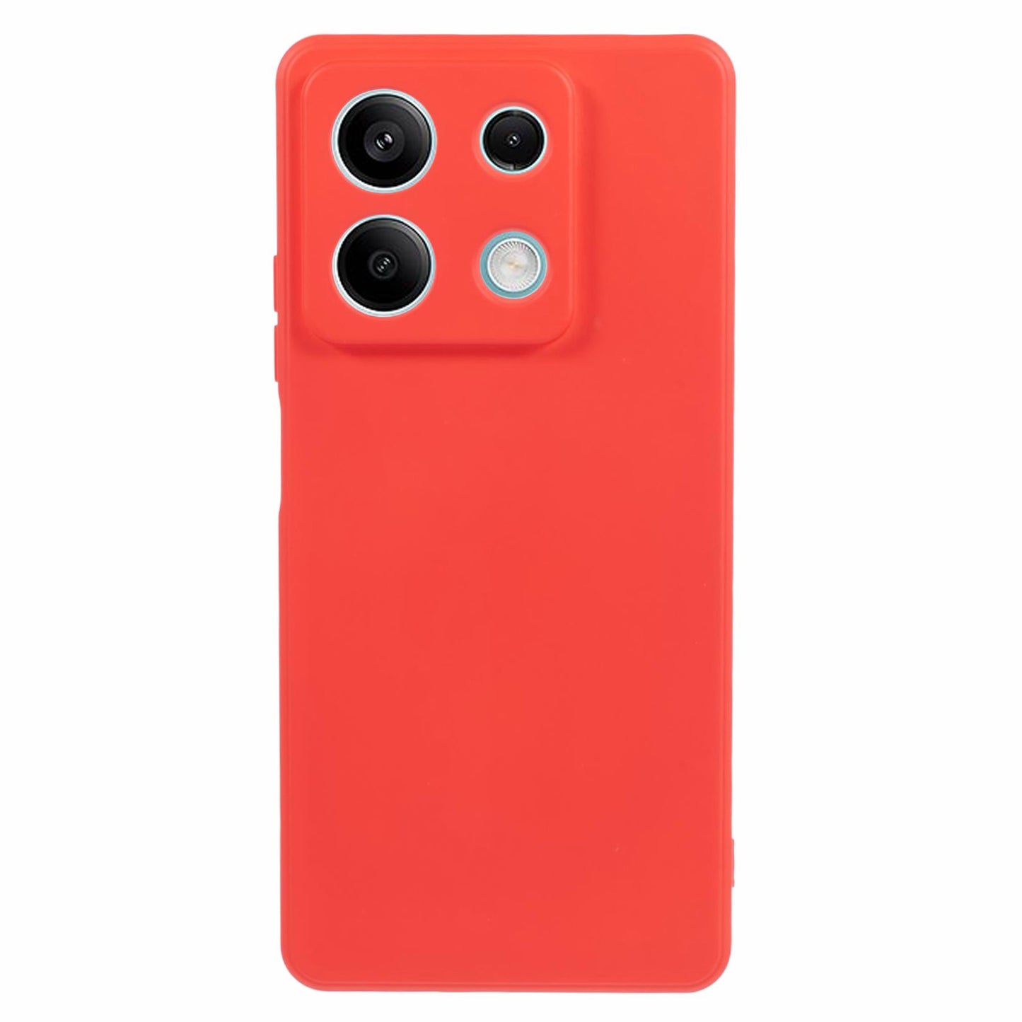 For Xiaomi Redmi Note 13 Pro 5G / Poco X6 5G TPU Phone Cover Rubberized Case with Soft Fiber Lining - Red