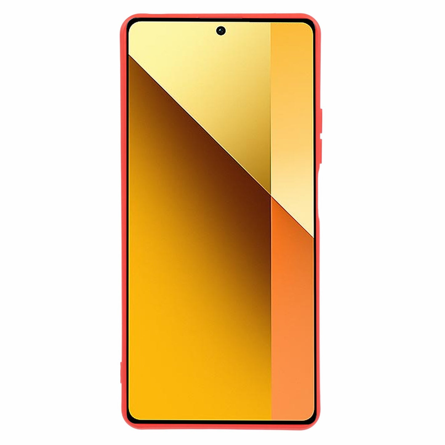For Xiaomi Redmi Note 13 Pro 5G / Poco X6 5G TPU Phone Cover Rubberized Case with Soft Fiber Lining - Red