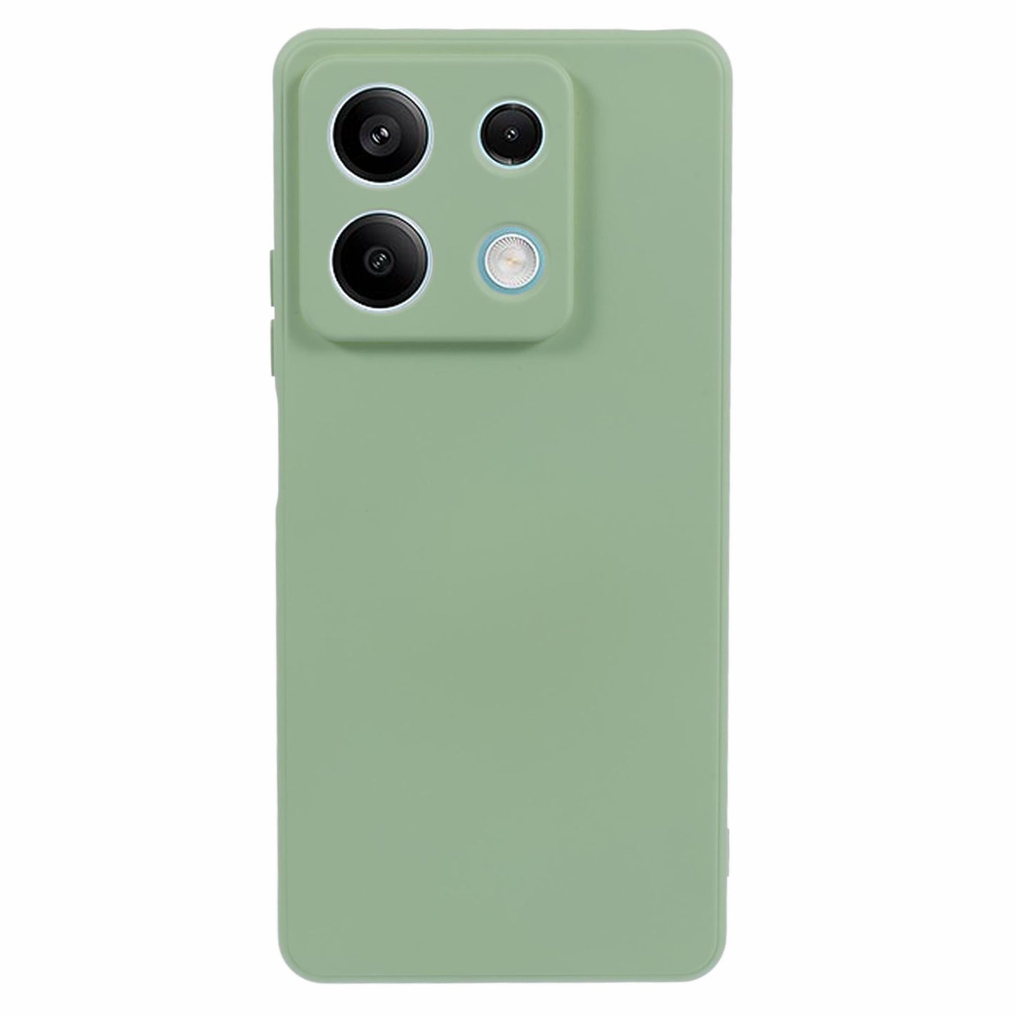 For Xiaomi Redmi Note 13 Pro 5G / Poco X6 5G TPU Phone Cover Rubberized Case with Soft Fiber Lining - Army Green