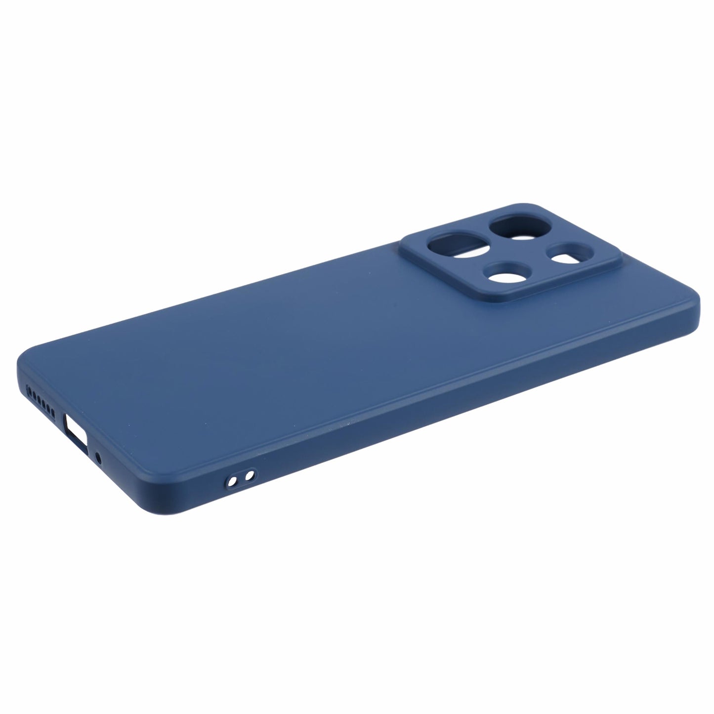 For Xiaomi Redmi Note 13 Pro 5G / Poco X6 5G TPU Phone Cover Rubberized Case with Soft Fiber Lining - Sapphire