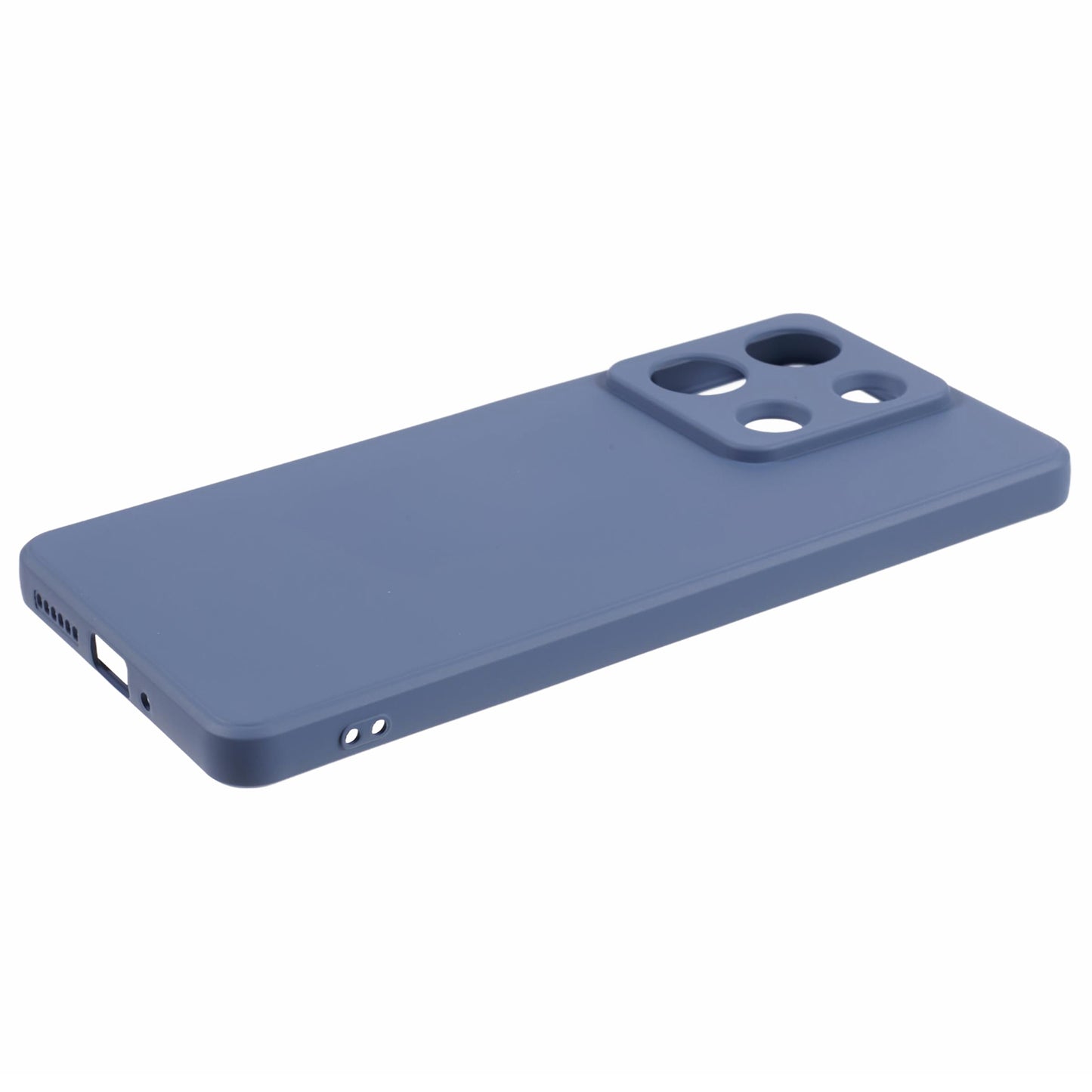 For Xiaomi Redmi Note 13 Pro 5G / Poco X6 5G TPU Phone Cover Rubberized Case with Soft Fiber Lining - Lavender Grey