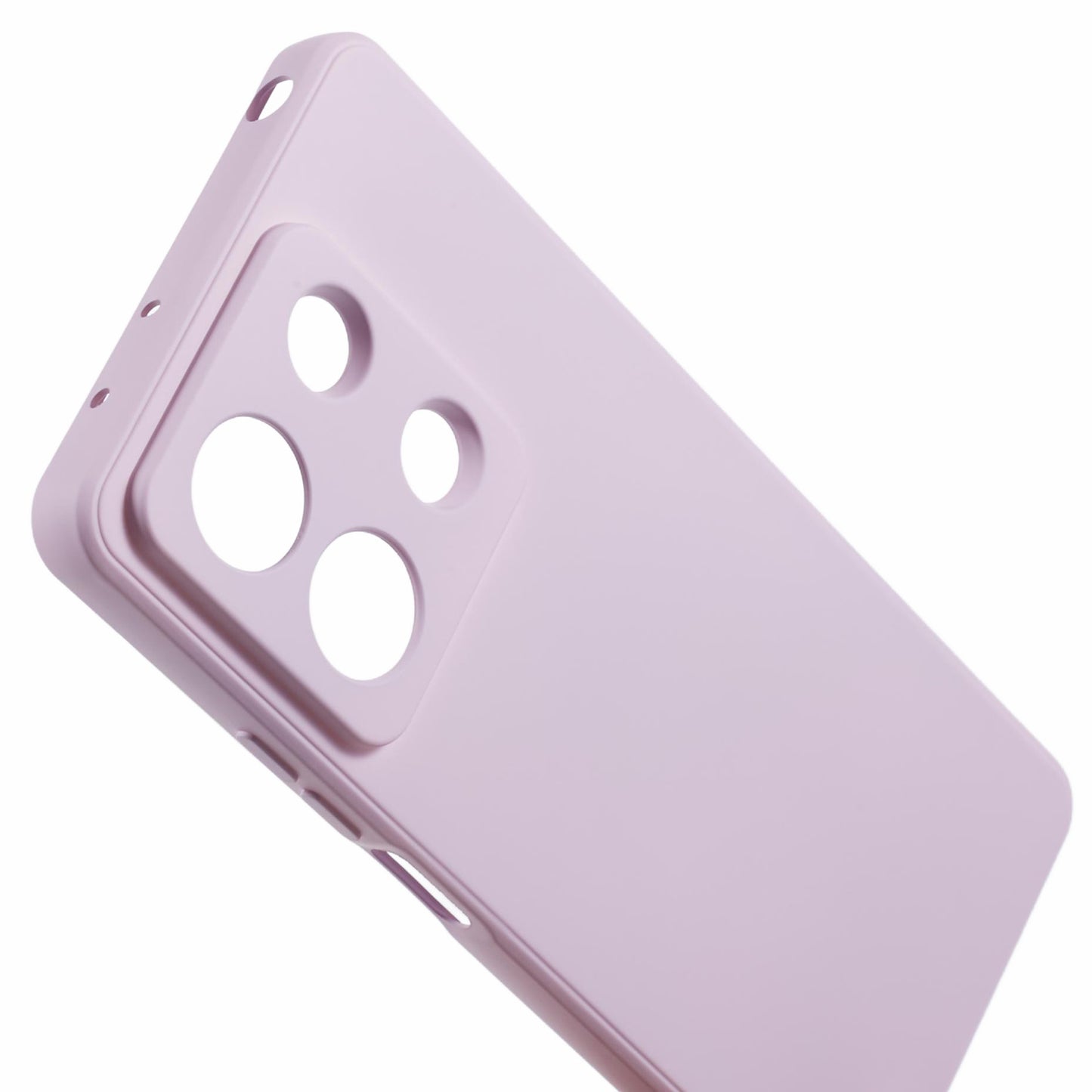 For Xiaomi Redmi Note 13 Pro 5G / Poco X6 5G TPU Phone Cover Rubberized Case with Soft Fiber Lining - Pink
