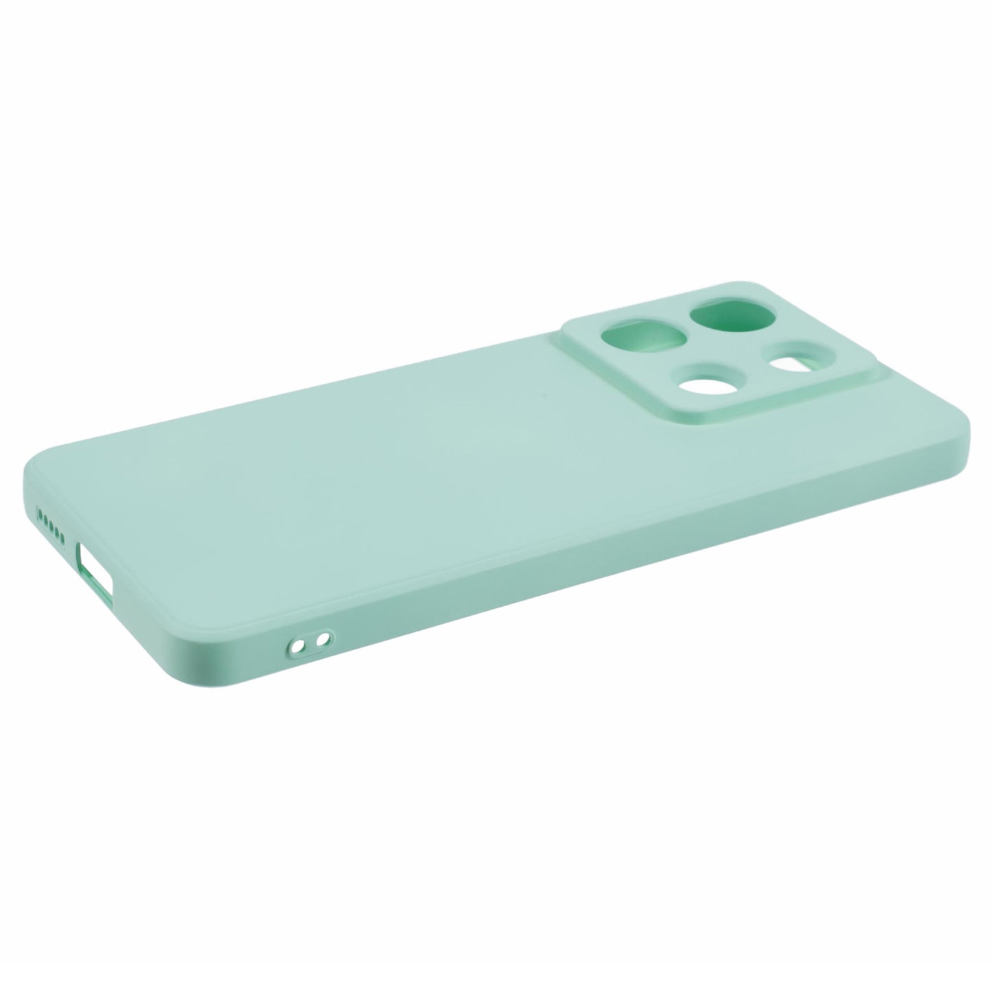 For Xiaomi Redmi Note 13 Pro 5G / Poco X6 5G TPU Phone Cover Rubberized Case with Soft Fiber Lining - Matcha Green