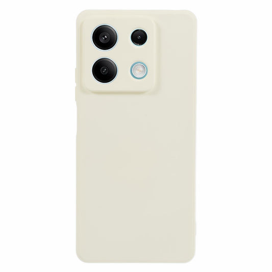 For Xiaomi Redmi Note 13 5G Phone Cover Rubberized TPU Soft Fiber Lining Back Case - White