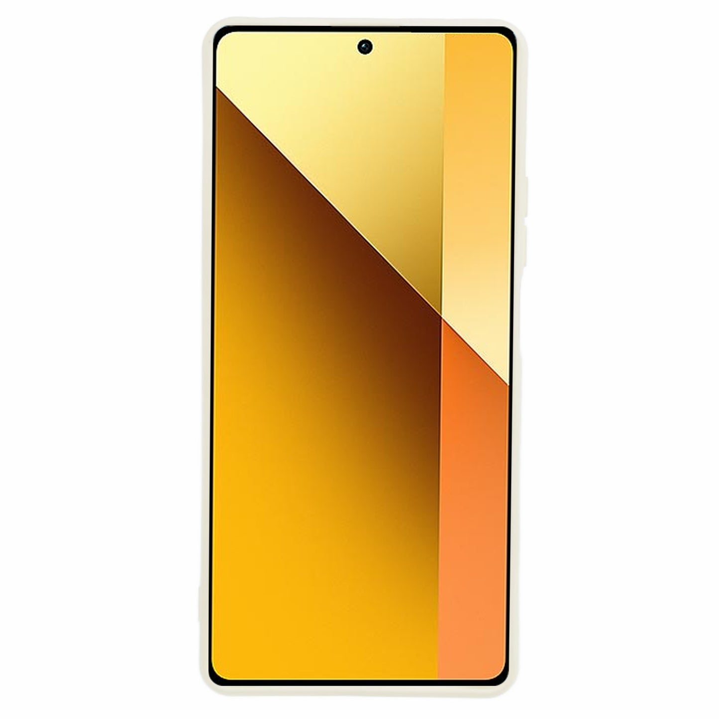 For Xiaomi Redmi Note 13 5G Phone Cover Rubberized TPU Soft Fiber Lining Back Case - White