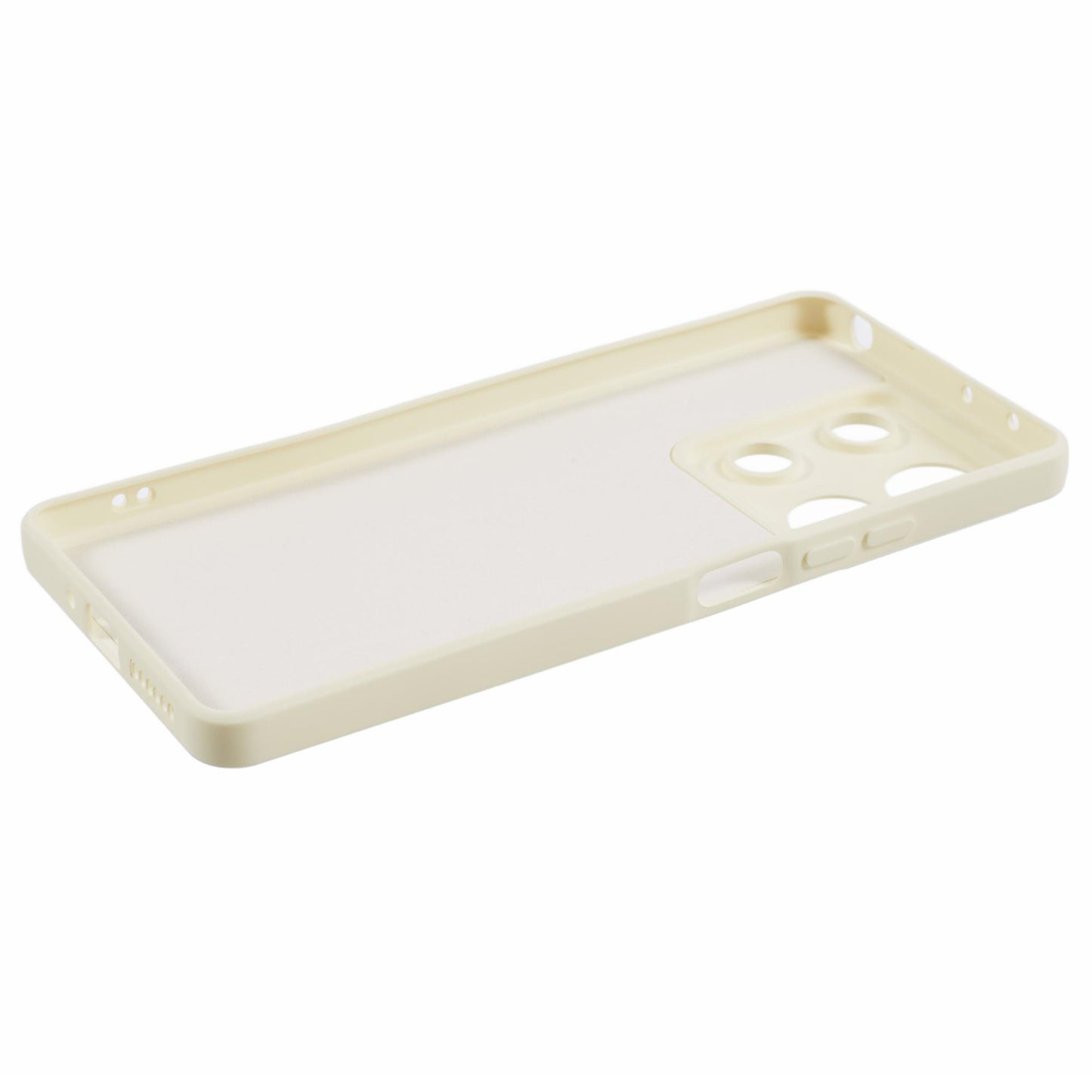 For Xiaomi Redmi Note 13 5G Phone Cover Rubberized TPU Soft Fiber Lining Back Case - White