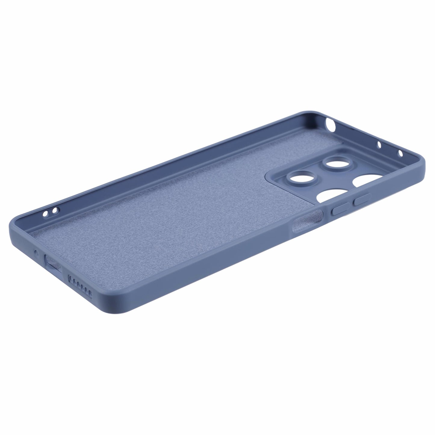 For Xiaomi Redmi Note 13 5G Phone Cover Rubberized TPU Soft Fiber Lining Back Case - Lavender Grey