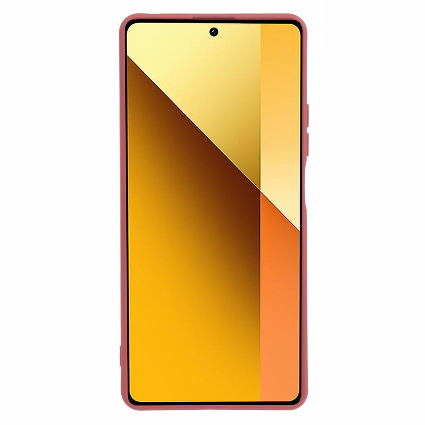 For Xiaomi Redmi Note 13 5G Phone Cover Rubberized TPU Soft Fiber Lining Back Case - Hawthorn Red