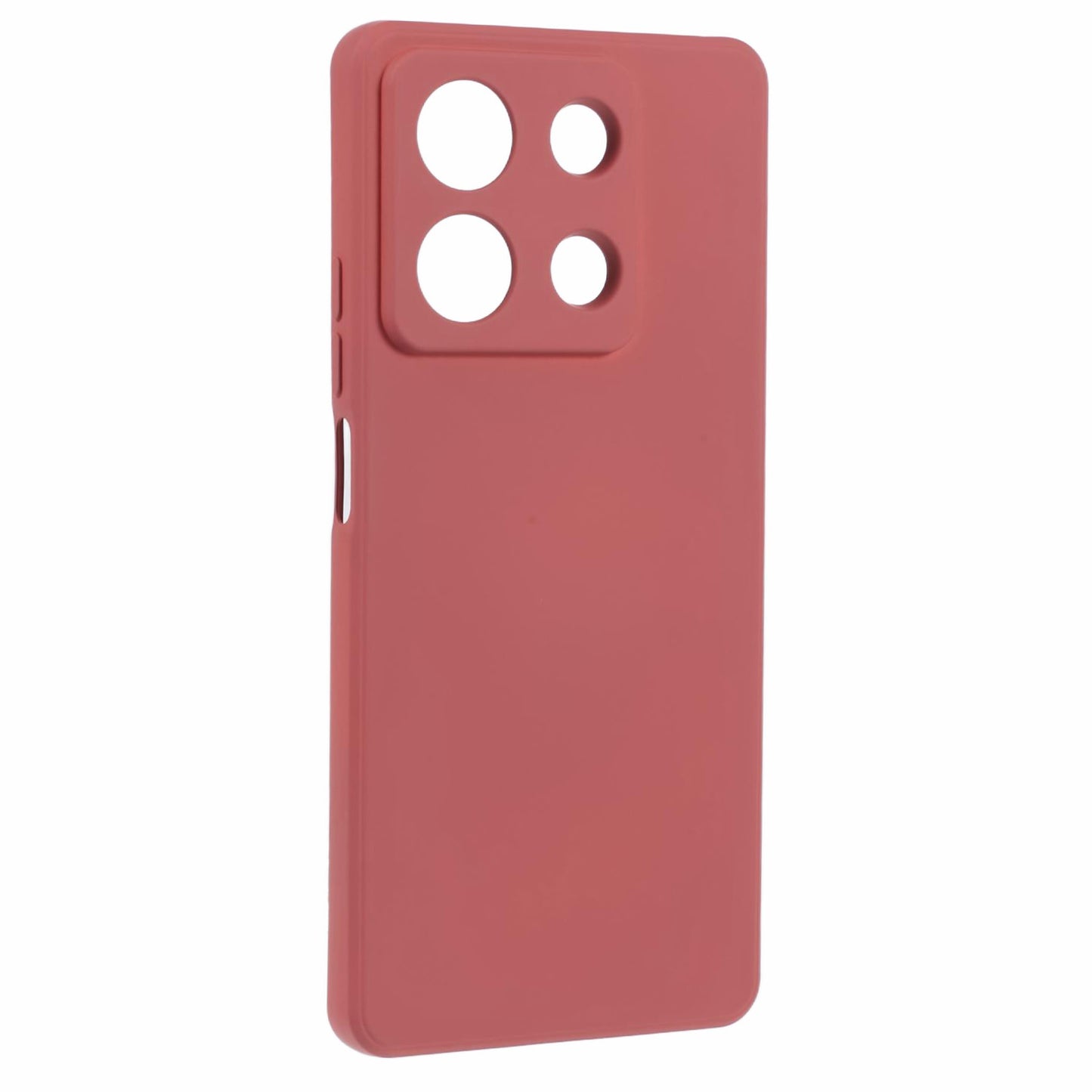 For Xiaomi Redmi Note 13 5G Phone Cover Rubberized TPU Soft Fiber Lining Back Case - Hawthorn Red
