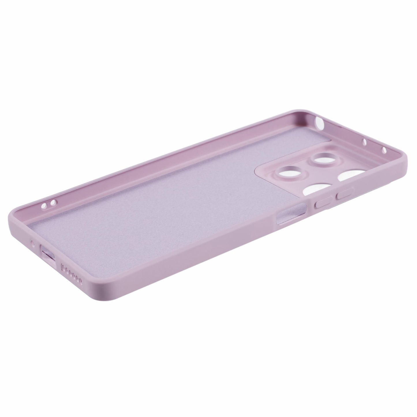 For Xiaomi Redmi Note 13 5G Phone Cover Rubberized TPU Soft Fiber Lining Back Case - Pink