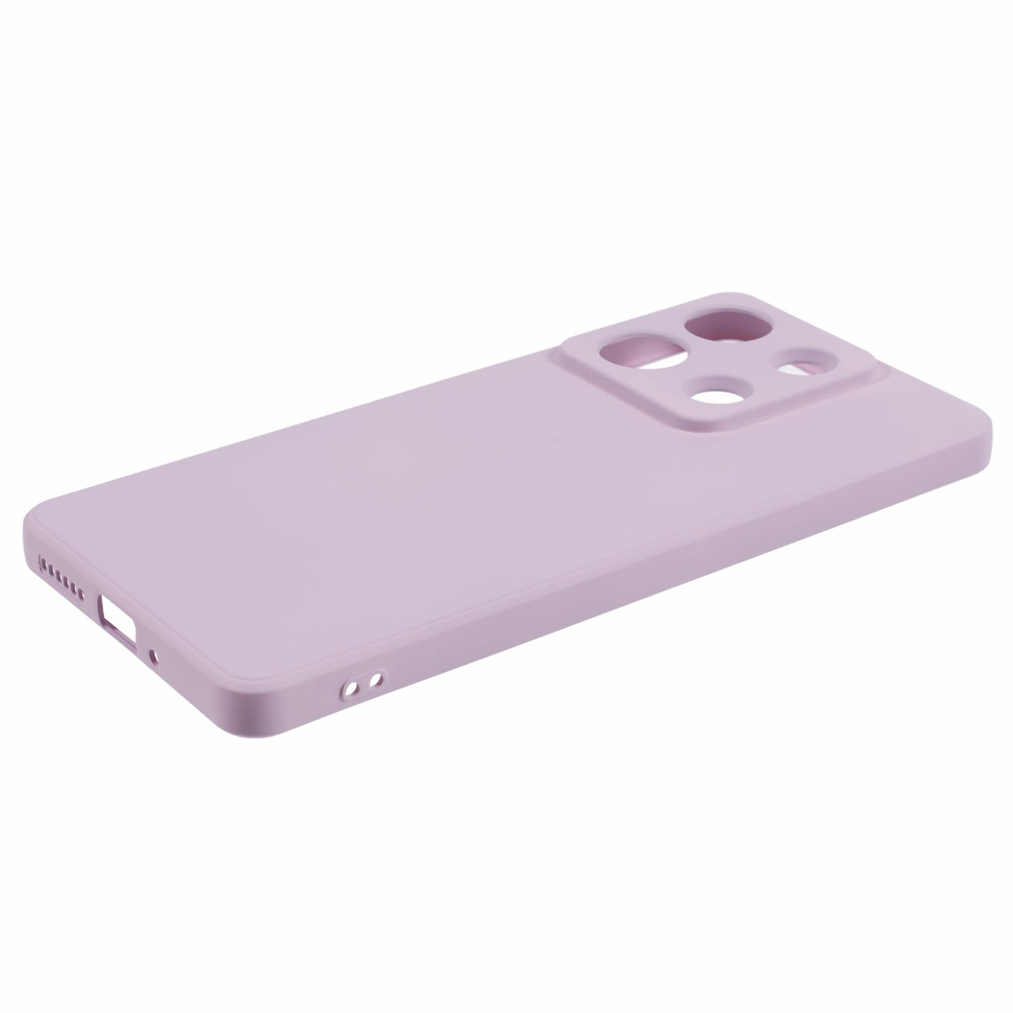 For Xiaomi Redmi Note 13 5G Phone Cover Rubberized TPU Soft Fiber Lining Back Case - Pink