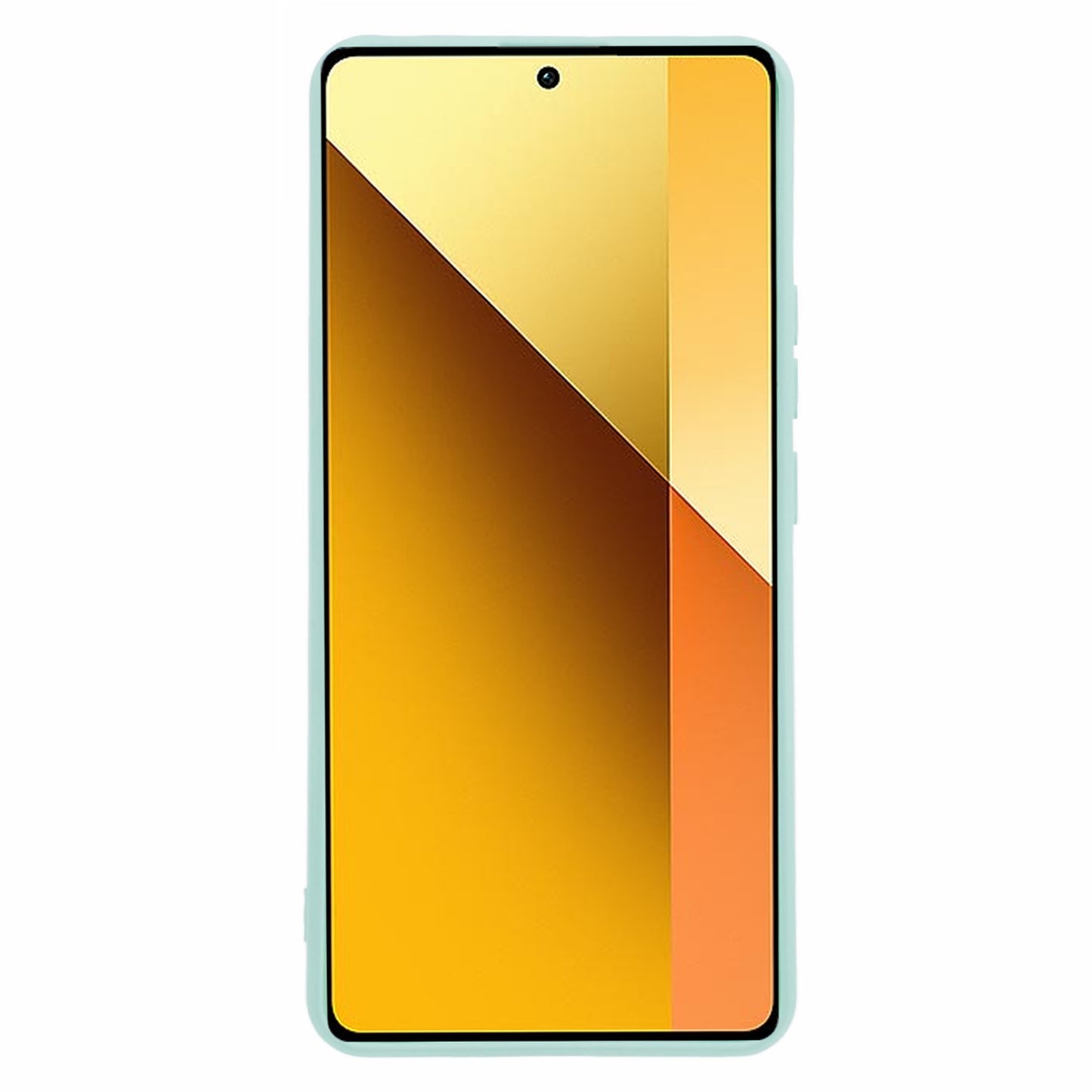For Xiaomi Redmi Note 13 5G Phone Cover Rubberized TPU Soft Fiber Lining Back Case - Matcha Green