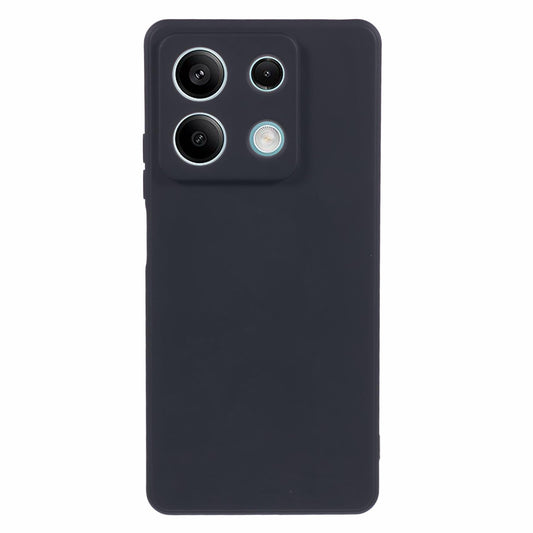 For Xiaomi Redmi Note 13 5G Phone Cover Rubberized TPU Soft Fiber Lining Back Case - Black