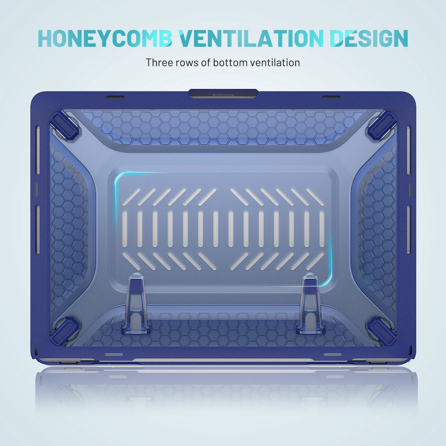 Protective Case for MacBook Pro 14 inch (2021) (A2442 M1 Pro  /  M1 Max) Scratch Resistant PC Front and Back Cover Laptops Anti-Drop Hard Shell - Sapphire