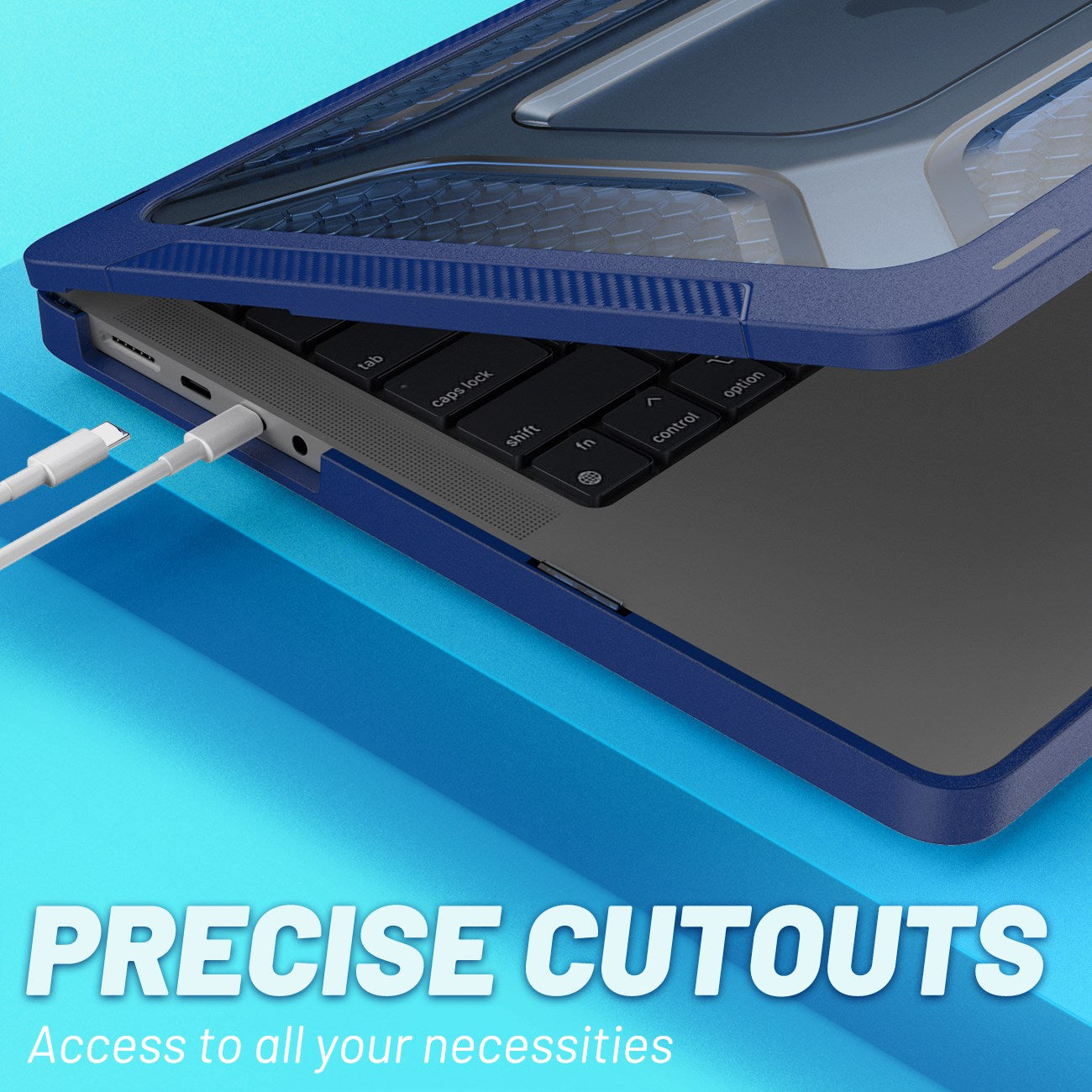 Protective Case for MacBook Pro 14 inch (2021) (A2442 M1 Pro  /  M1 Max) Scratch Resistant PC Front and Back Cover Laptops Anti-Drop Hard Shell - Sapphire