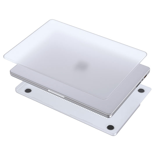 LENTION For MacBook Pro 14 inch (2021) Matte Finish PC Laptop Case Front and Back Protective Notebook Cover - Transparent White