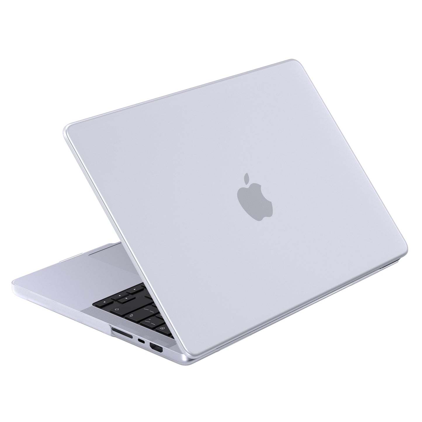 LENTION For MacBook Pro 14 inch (2021) Matte Finish PC Laptop Case Front and Back Protective Notebook Cover - Transparent White