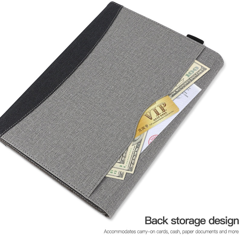 For Microsoft Surface Pro 9 Cloth Texture Splicing PU Leather Tablet Case Full Body Protection Folio Stand Cover with Wallet - Black