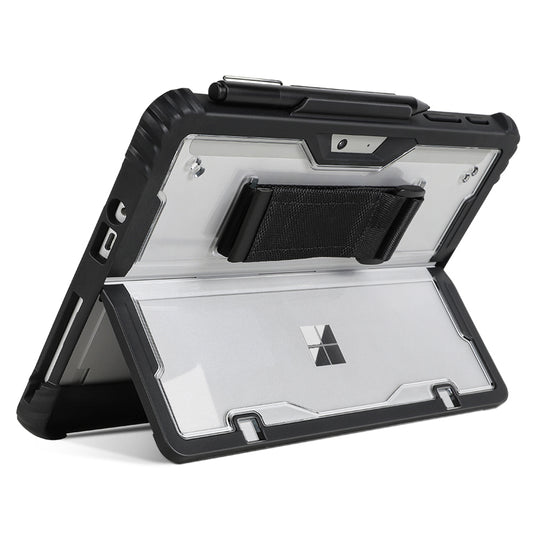 For Microsoft Surface Pro 9 Acrylic + TPU Transparent Case Portable Carrying Case Anti-Scratch Laptop Protector with Pen Slot