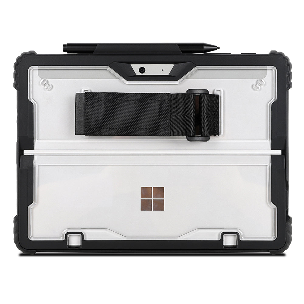 For Microsoft Surface Pro 9 Acrylic + TPU Transparent Case Portable Carrying Case Anti-Scratch Laptop Protector with Pen Slot