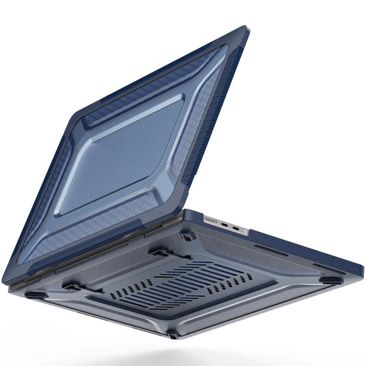 For MacBook Pro 16 inch (2021) A2485 M1 Pro / M1 Max Kickstand Shockproof Laptop Case Hard PC Soft TPU Protective Cover - Sapphire
