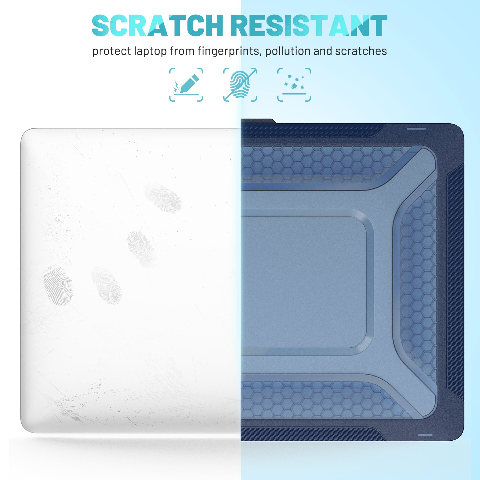 For MacBook Pro 16 inch (2021) A2485 M1 Pro / M1 Max Kickstand Shockproof Laptop Case Hard PC Soft TPU Protective Cover - Sapphire