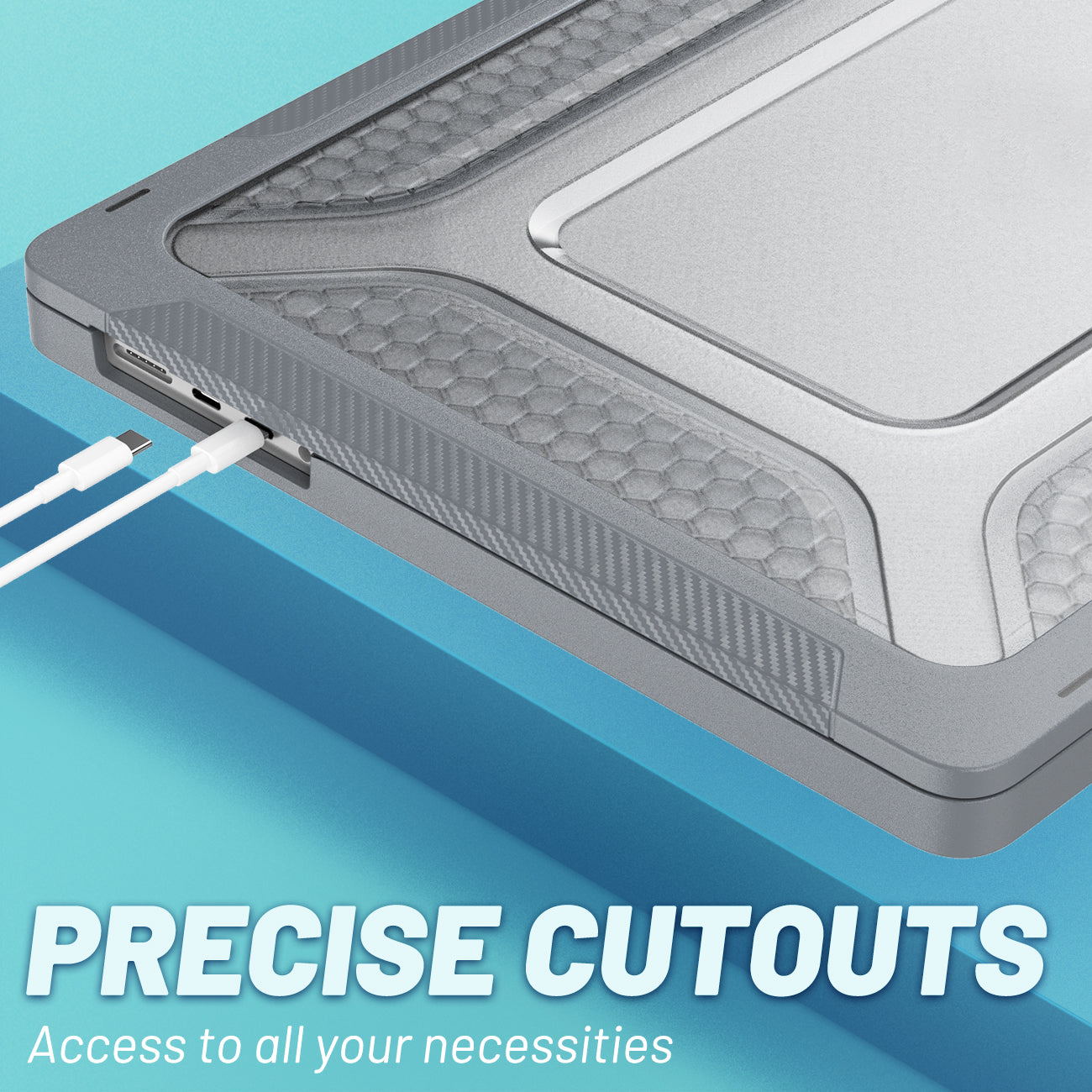 For MacBook Pro 16 inch (2021) A2485 M1 Pro / M1 Max Kickstand Shockproof Laptop Case Hard PC Soft TPU Protective Cover - Grey