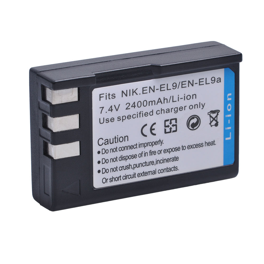 Uniqkart for Nikon D3000 / D5000 Camera Battery Rechargeable 7.4V 2400mAh Battery Pack (without Logo), Encode: EN-EL9 / EL9a