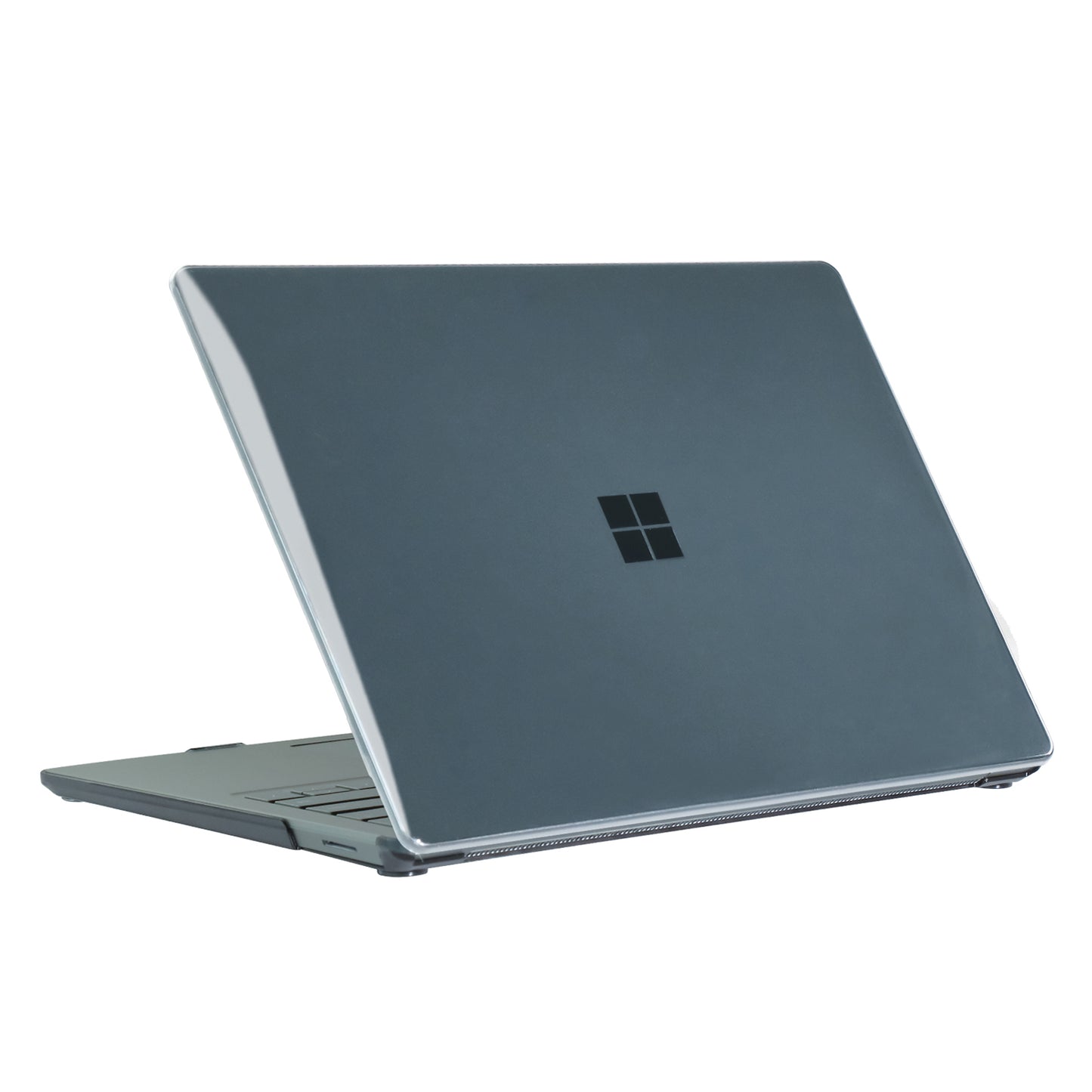 for Microsoft Surface Laptop 3 / 4 / 5 (1868 / 1951) Metal Keyboard Version Hard PC Crystal Protective Cover Shock Resistant Laptop Notebook Case - Black