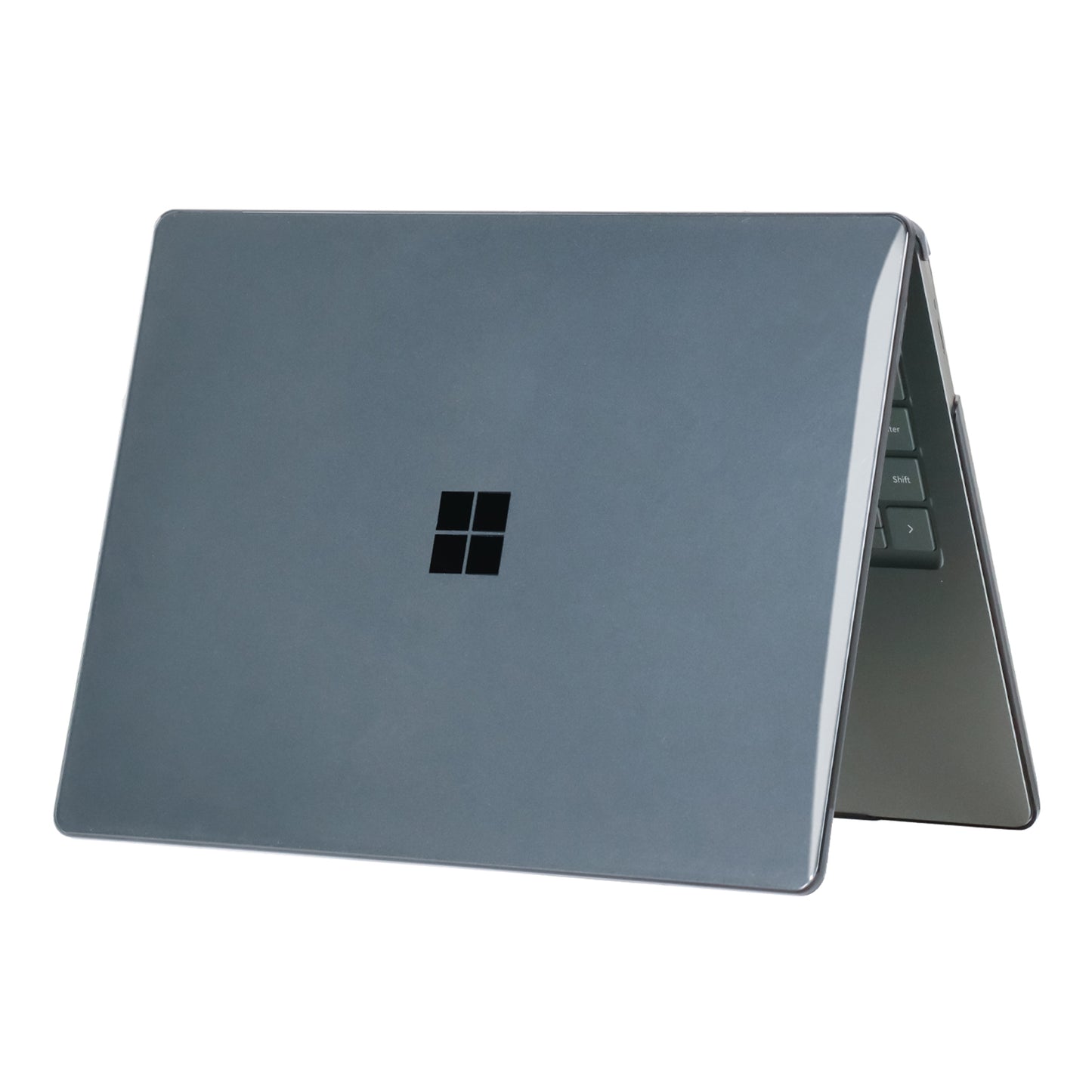 for Microsoft Surface Laptop 3 / 4 / 5 (1868 / 1951) Metal Keyboard Version Hard PC Crystal Protective Cover Shock Resistant Laptop Notebook Case - Black