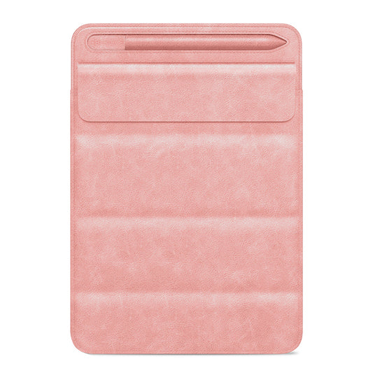Universal Sleeve Bag for 9.7&quot;-11&quot; Tablets Carrying Case Portable Anti-Scratch Bag with Tri-fold Stand - Rose Gold