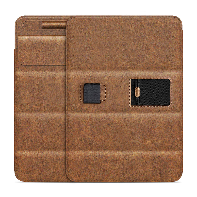 Universal Sleeve Bag for 9.7"-11" Tablets Carrying Case Portable Anti-Scratch Bag with Tri-fold Stand - Rose Gold